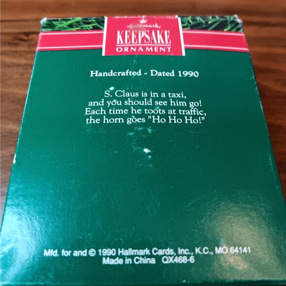 🎄2 for $12 Hallmark S. Clauses Taxi Dated 1990 Ornament - Picture 7 of 7